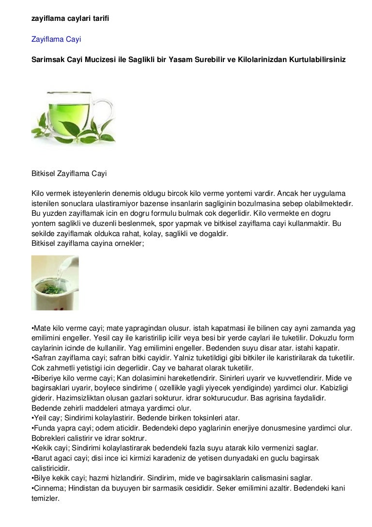 Bitkisel Zayıflama Çayları Bitkisel Zayıflama Çayları